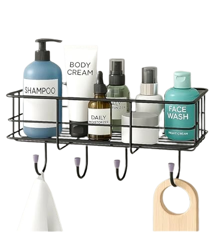 Shampoo bottles shelf